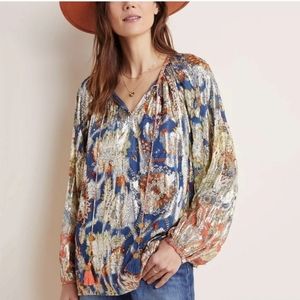 Anthropologie, Verb shimmer blouse